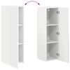 vidaXL TV Cabinet Set Wall-mounted 4 pcs White Engineered Wood