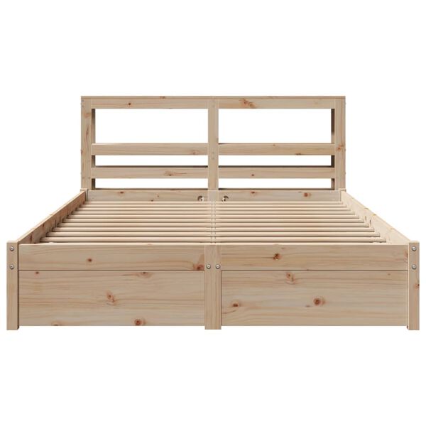 vidaXL Bed Frame with Headboard without Mattress 120x190 cm Small Double