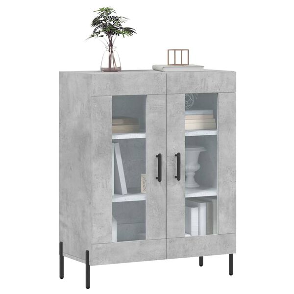 vidaXL Sideboard Concrete Grey 69.5x34x90 cm Engineered Wood