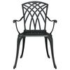 vidaXL Garden Dining Set 5 pcs Black Aluminium