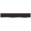 vidaXL Wall Shelf Dark Brown 80x10x2 cm Treated Solid Wood Oak