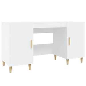 vidaXL Desk White 140x50x75 cm Engineered Wood