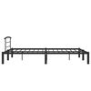 vidaXL Bed Frame without Mattress Black Metal 140x200 cm