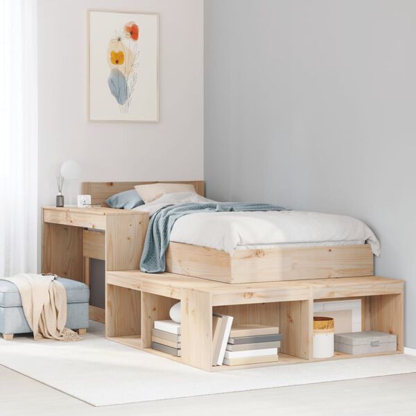vidaXL Bed Frame without Mattress 90x200 cm Solid Wood Pine