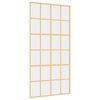 vidaXL Sliding Door Gold 102,5x205 cm Clear ESG Glass and Aluminium