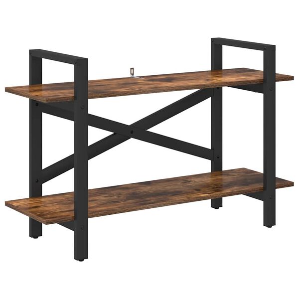 vidaXL Bookshelf Smoked Oak 100 x 33.5 x 64 cm Engineered Wood