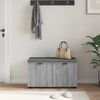 vidaXL Hall Bench with Cushion with Door Grey Sonoma 80 x 46 x 46 cm