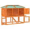 vidaXL Animal Rabbit Cage Double Floor Wood