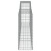 vidaXL Arched Gabion Basket 400x50x120/140 cm Galvanised Iron