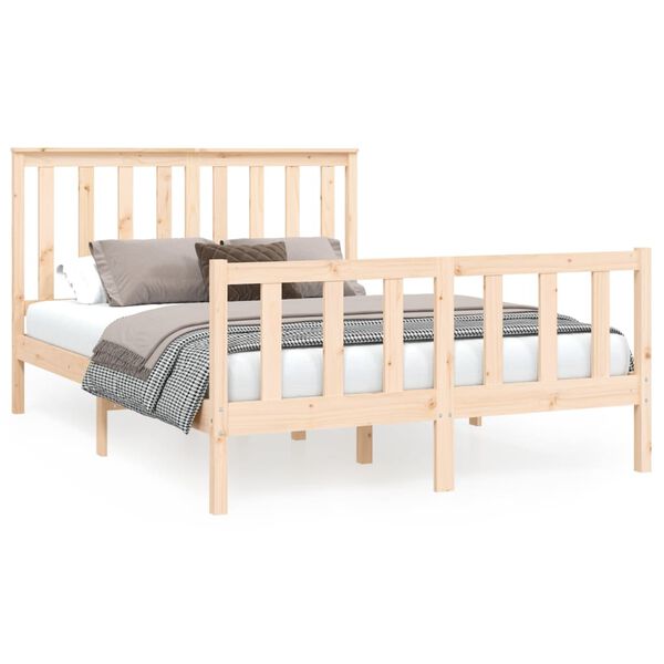vidaXL Bed Frame without Mattress 140x200 cm Solid Wood Pine