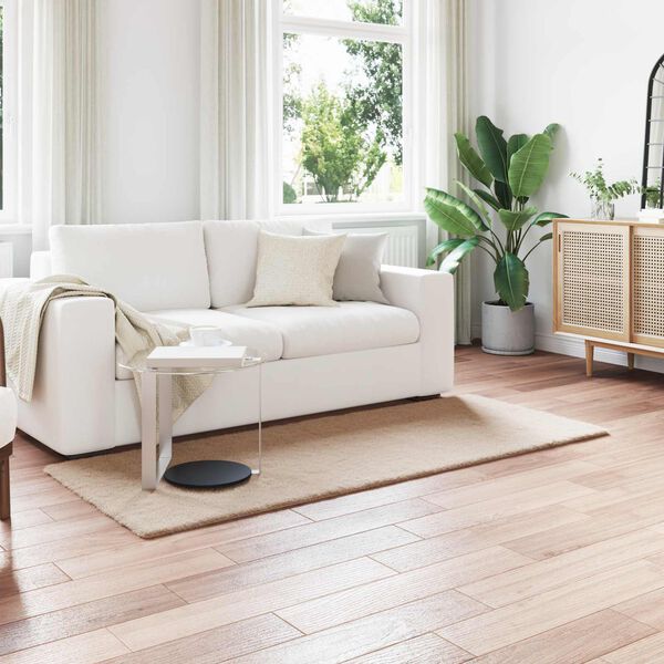 vidaXL Faux Rabbit Fur Rug Olite Taupe 100 x 200 cm Polyester