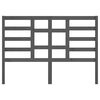 vidaXL Bed Headboard Grey 156x4x104 cm Solid Wood Pine
