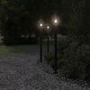 vidaXL Outdoor Floor Lamps 3pcs Black 120 cm Stainless Steel