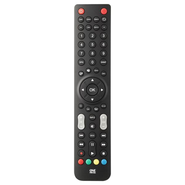One For All TV Replacement Remote Control Sharp Black