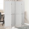 vidaXL Room Divider 4 Panels White Solid Wood Paulownia