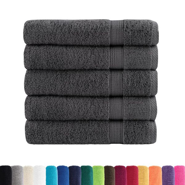 vidaXL Premium Bath Towels SOLUND 25pcs Anthracite 100x150cm 600gsm