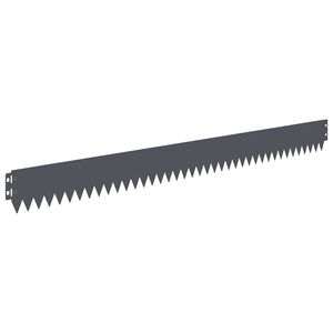 vidaXL Lawn Edging 50 pcs 103 x 10 cm Steel Anthracite
