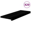 vidaXL Stair Treads 20 pcs Brown Black 70x25x2 cm Solid Wood Oak