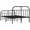 vidaXL Metal Bed Frame without Mattress with Footboard Black 120x200cm