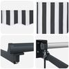 vidaXL Retractable Awning Anthracite and White 4x3 m Fabric&Aluminium