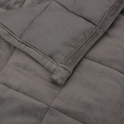 vidaXL Weighted Blanket Grey 220x235 cm King 11 kg Fabric