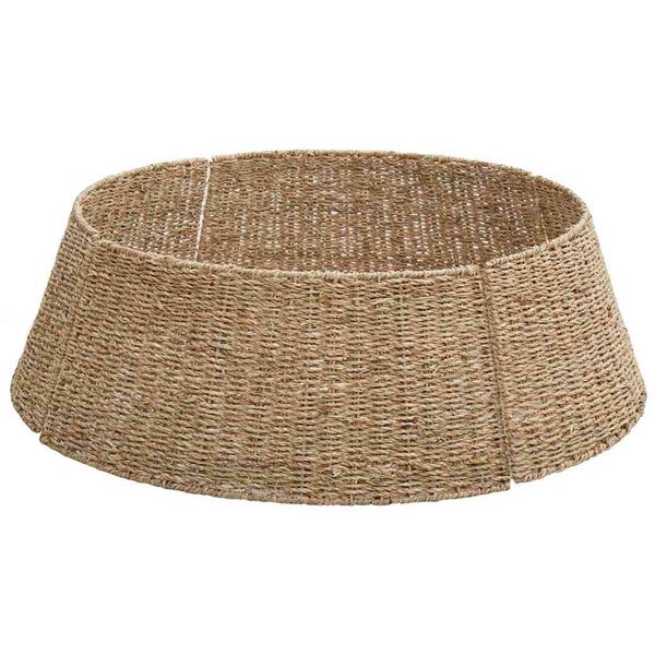 vidaXL Christmas Tree Collar Brown 90 x 90 x 28 cm Seagrass