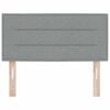vidaXL LED Headboard with LED Strip Lights Light Grey 100 cm Polyester