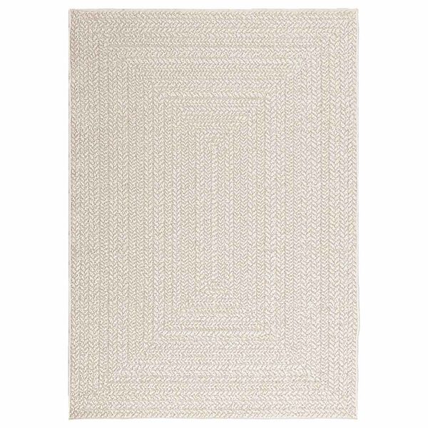 vidaXL Rug ZIZUR Cream 120x170 cm Jute Look Indoor and Outdoor