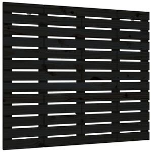 vidaXL Wall Headboard Black 106x3x91.5 cm Solid Wood Pine