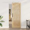 vidaXL Sliding Door Brown 73.5 x 211 cm Solid Pine Wood
