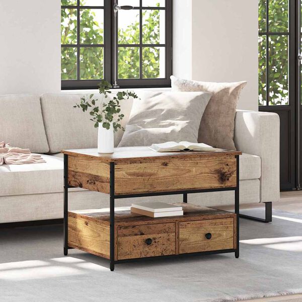 vidaXL Coffee Table Old Wood 70 x 50 x 54.5 cm Engineered Wood