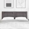 vidaXL LED Headboard Grey 160 cm Faux Leather