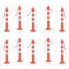 vidaXL Traffic Control Bollards 10 pcs with Chain 75 cm PE