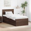 vidaXL Bed Frame with Headboard Brown Oak 90 x 190 cm Engineered Wood