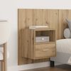 vidaXL Headboard with Cabinet 3 pcs Artisan Oak Engineered Wood