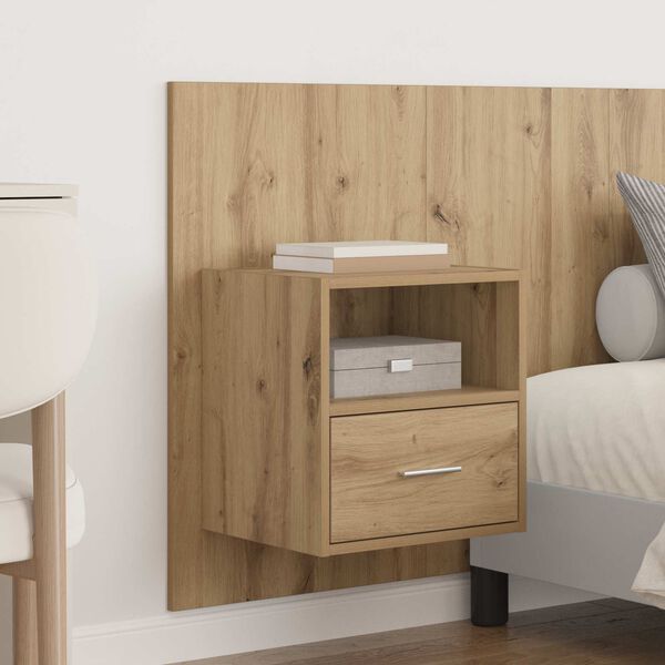 vidaXL Headboard with Cabinet 3 pcs Artisan Oak Engineered Wood