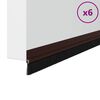 vidaXL Self-adhesive Door Brush Seals 6 pcs Brown 100 cm