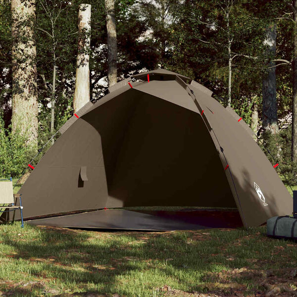 vidaXL Fishing Tent 4-Person Olive Green Quick Release