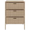 vidaXL Garden Storage Cabinet Beige 55x59x80 cm Poly Rattan