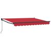 vidaXL Retractable Awning Red 3.5 x 2 m Polyester with PU coating