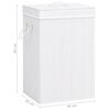 vidaXL Bamboo Laundry Basket White