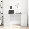 vidaXL Desk with Drawer White 140 x 49 x 76 cm Engineered wood