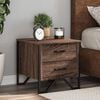 vidaXL Bedside Cabinet Brown Oak 40x41x40 cm Engineered Wood