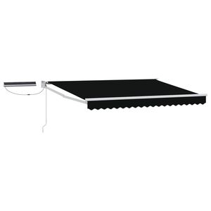 vidaXL Electric Retractable Awning Black 3 x 2.5 m
