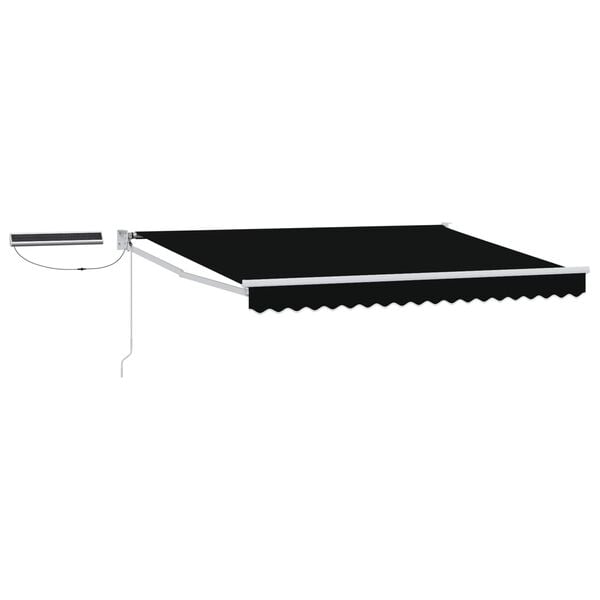 vidaXL Electric Retractable Awning Black 3 x 2.5 m
