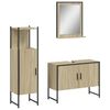 vidaXL 3 Piece Bathroom Cabinet Set Sonoma Oak Engineered Wood