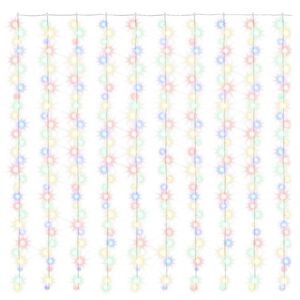 vidaXL LED Curtain Fairy Lights 3x3m 300 LED Colourful 8 Function