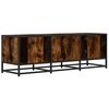 vidaXL TV Cabinet Smoked Oak 120x35x41 cm Engineered Wood and Metal