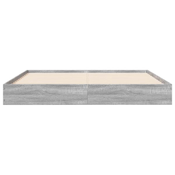vidaXL Bed Frame without Mattress Grey Sonoma 120x190 cm Small Double Engineered Wood