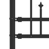 vidaXL Garden Fence with Spear Top Black 240x75 cm Powder-coated Steel
